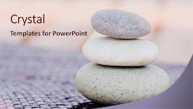  Presentation with zen stones - Audience pleasing PPT theme consisting of 3 ideas - three zen stones stacked backdrop and a lemonade colored foreground