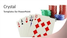  Presentation with pile - Audience pleasing slide set consisting of odd - 3 of a kind backdrop and a white colored foreground