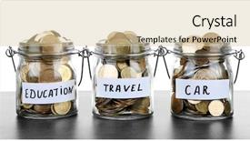  Presentation with three - Beautiful presentation theme featuring 3 messages - three jars for different needs backdrop and a lemonade colored foreground