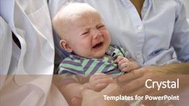  Presentation with crying baby - Audience pleasing presentation theme consisting of 3 month old baby crying backdrop and a coral colored foreground