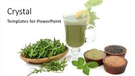  Presentation with health diet - Colorful presentation theme enhanced with 3 options - health food diet juice drink backdrop and a white colored foreground