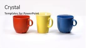  Presentation with red blue yellow - Presentation theme having 3 options - isolated red yellow and blue background and a white colored foreground