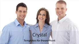  Presentation with business casual - Presentation design having casual business team portrait young background and a light blue colored foreground