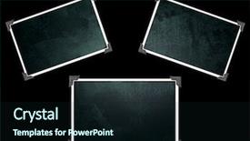  Presentation with photo - Beautiful presentation design featuring 3 photo frames on black backdrop and a wine colored foreground