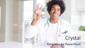  Presentation with doctor african - Audience pleasing slide deck consisting of 3 point - african american doctor man backdrop and a  colored foreground