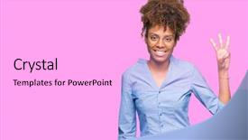  Presentation with african american business - Amazing presentation design having 3 point - beautiful young african american business backdrop and a white colored foreground