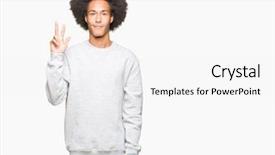  Presentation with american graduation african education - Amazing PPT layouts having 3 point - young african american man backdrop and a  colored foreground