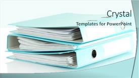  Presentation with oktoberfest bavarian white and blue - Colorful presentation design enhanced with 3 ring binder - blue folders isolated on white backdrop and a cool aqua colored foreground