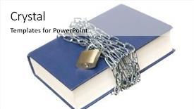  Presentation with binder - PPT theme consisting of 3 ring binder - book with a chain background and a white colored foreground