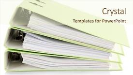  Presentation with white green - Slide set having  background and a  colored foreground.