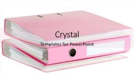  Presentation with pink white - Slide set with 3 ring binder - pink folders isolated on white background and a  colored foreground