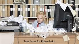  Presentation with messy - Audience pleasing PPT theme consisting of 3 ring binder - young business man backdrop and a  colored foreground