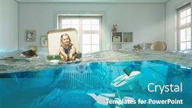  Presentation with difficulty - Beautiful presentation design featuring water in her flood backdrop and a teal colored foreground