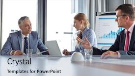  Presentation with discussion board - Amazing presentation having 3 year planning - business people having discussion backdrop and a  colored foreground