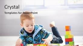  Presentation with medical evaluation of 5 years old boy - Presentation design consisting of 3 years - cute 3 year old boy background and a light gray colored foreground