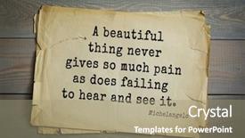  Presentation with hear - Beautiful slide deck featuring 30 aphorism by michelangelo - italian backdrop and a coral colored foreground