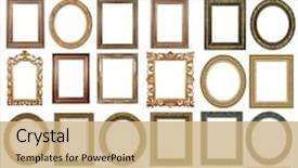  Presentation with picture frame - Beautiful presentation featuring 30 picture gold frames backdrop and a coral colored foreground