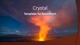  Presentation with lava - PPT layouts enhanced with 30-second-captures-the-glowing background and a tawny brown colored foreground