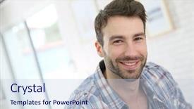  Presentation with old man - Amazing slides having 30s - portrait of cheerful 30-year-old man backdrop and a lemonade colored foreground