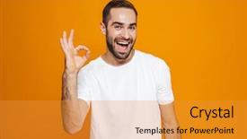  Presentation with beard - PPT layouts having 30s with beard and mustache background and a gold colored foreground