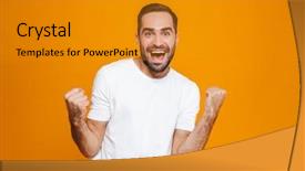  Presentation with beard - Audience pleasing PPT theme consisting of 30s with beard and mustache backdrop and a gold colored foreground