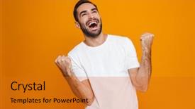  Presentation with joy - Audience pleasing slide deck consisting of 30s with beard and mustache backdrop and a  colored foreground