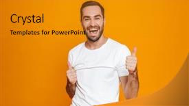  Presentation with joyful - Amazing PPT layouts having 30s with beard and mustache backdrop and a gold colored foreground