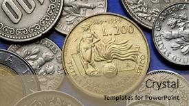  Presentation with italy - Beautiful presentation theme featuring 30th anniversary - coins of italy david backdrop and a coral colored foreground