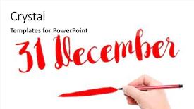  Presentation with december - PPT layouts with 31 - 31 december written by hand background and a  colored foreground