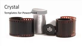  Presentation with film negative - Cool new slides with 35 mm film negative rolls backdrop and a white colored foreground