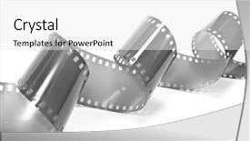  Presentation with film - PPT layouts with 35 mm film background and a white colored foreground