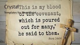  Presentation with covenant - PPT theme having 350 bible verses from mark background and a mint green colored foreground