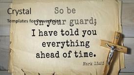  Presentation with gospel - PPT theme enhanced with 350 bible verses from mark background and a  colored foreground