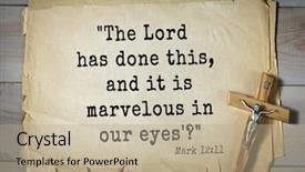  Presentation with bible verses - PPT theme with 350 bible verses from mark background and a mint green colored foreground