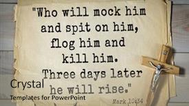  Presentation with bible verses - Audience pleasing PPT theme consisting of 350 bible verses from mark backdrop and a mint green colored foreground