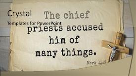  Presentation with gospel - Amazing PPT theme having 350 bible verses from mark backdrop and a mint green colored foreground