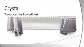  Presentation with film reel - PPT theme with 35mm film strip background and a white colored foreground