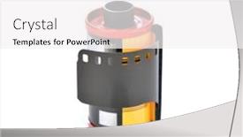  Presentation with film - Cool new theme with 35mm-slide-positive-film-isolated backdrop and a white colored foreground