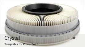  Presentation with projector - PPT layouts enhanced with 35mm slide projector carousel isolated background and a  colored foreground