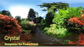  Presentation with botanical garden - Presentation enhanced with 360 degrees spherical panorama background and a tawny brown colored foreground