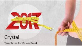  Presentation with measuring - Presentation theme enhanced with 3d 2017 on white background and a lemonade colored foreground