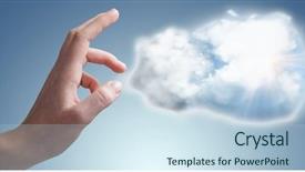  Presentation with purple animated - Slide set featuring 3d animated - cropped hand of woman background and a sky blue colored foreground