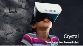  Presentation with black history - Amazing PPT layouts having virtual reality simulator against black backdrop and a wine colored foreground