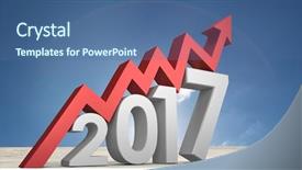  Presentation with land - Cool new PPT layouts with 3d arrows - growth graph as 2017 backdrop and a ocean colored foreground