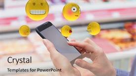  Presentation with reactions - Presentation theme consisting of sales animations - three dimensional image of various background and a soft green colored foreground