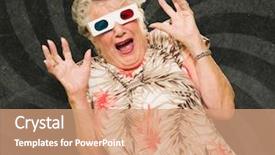  Presentation with man watching woman preparing vegetables - Amazing slides having 3d animation film - afraid senior woman watching 3d backdrop and a coral colored foreground