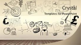  Presentation with general business - Presentation design consisting of 3d archery - digitally generated image of business background and a lemonade colored foreground