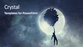  Presentation with daily routine - PPT theme consisting of planets free - escape from daily routine mixed background and a ocean colored foreground