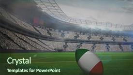  Presentation with abstract animated - Theme featuring 3d blurry animated flare background and a tawny brown colored foreground