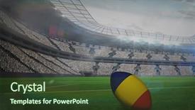  Presentation with abstract animated - PPT theme featuring 3d blurry animated flare background and a tawny brown colored foreground